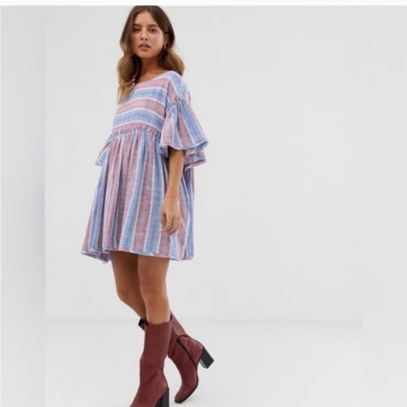 Free People Dresses & Skirts - Free People Striped Babydoll Dress